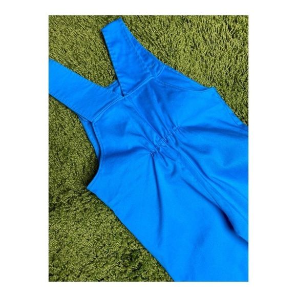 Vintage Sky Blue Teddy Bear Overalls Jumpsuit - Picture 6 of 10